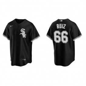 Men's Jose Ruiz Chicago White Sox Black Replica Alternate Jersey