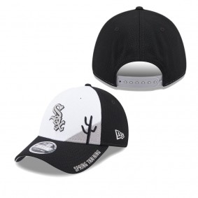Men's Chicago White Sox White Black Spring Training Icon 9FORTY Snapback Hat