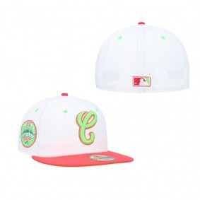 Men's Chicago White Sox White Coral Cooperstown Collection Comiskey Park 75th Anniversary Strawberry Lolli 59FIFTY Fitted Hat