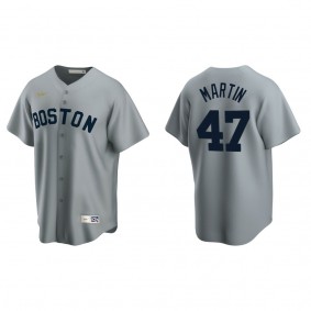 Men's Boston Red Sox Chris Martin Gray Cooperstown Collection Road Jersey
