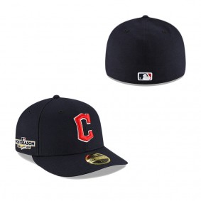 Men's Cleveland Guardians Navy 2022 Postseason Side Patch Low Profile 59FIFTY Fitted Hat