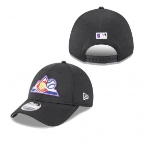 Men's Colorado Rockies Black 2023 Clubhouse 9FORTY Snapback Hat