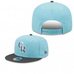 Men's Colorado Rockies Light Blue Charcoal Color Pack Two-Tone 9FIFTY Snapback Hat