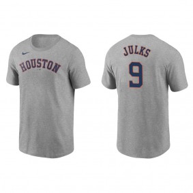 Men's Corey Julks Houston Astros Gray Name & Number T-Shirt