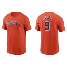 Men's Corey Julks Houston Astros Orange Name & Number T-Shirt