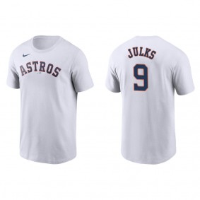 Men's Corey Julks Houston Astros White Name & Number T-Shirt