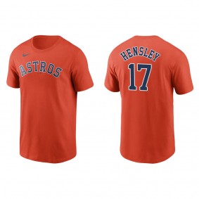 Men's David Hensley Houston Astros Orange Name & Number T-Shirt