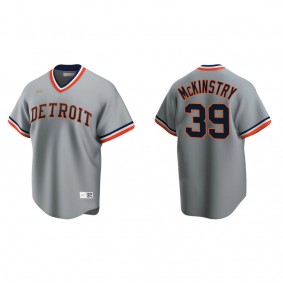 Men's Zach McKinstry Detroit Tigers Gray Cooperstown Collection Road Jersey