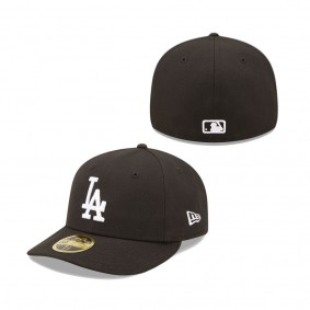 Men's Los Angeles Dodgers Black & White Low Profile 59FIFTY Fitted Hat