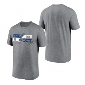 Men's Los Angeles Dodgers Heathered Charcoal 2022 Postseason T-Shirt