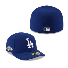Men's Los Angeles Dodgers Royal 2022 Postseason Side Patch Low Profile 59FIFTY Fitted Hat
