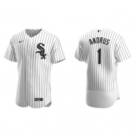 Men's Elvis Andrus Chicago White Sox White Authentic Home Jersey
