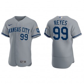 Men's Franmil Reyes Kansas City Royals Gray Authentic Jersey