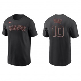 Men's Isan Diaz San Francisco Giants Black Name & Number T-Shirt
