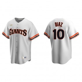 Men's Isan Diaz San Francisco Giants White Cooperstown Collection Home Jersey