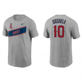 Men's Los Angeles Angels Gio Urshela Gray Little League Classic Wordmark T-Shirt