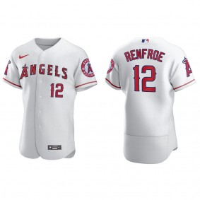 Men's Los Angeles Angels Hunter Renfroe White Authentic Home Jersey