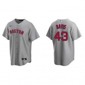 Men's Boston Red Sox Jaylin Davis Gray Replica Road Jersey