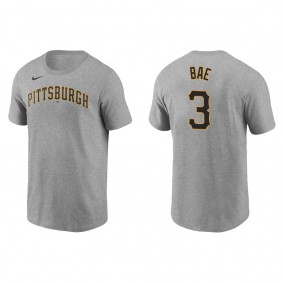 Men's Ji Hwan Bae Pittsburgh Pirates Gray Name & Number T-Shirt