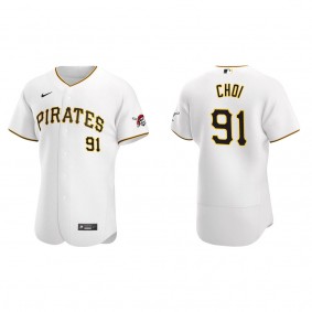 Men's Pittsburgh Pirates Ji-Man Choi White Authentic Home Jersey