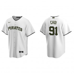 Men's Pittsburgh Pirates Ji-Man Choi White Replica Alternate Jersey