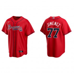 Men's Atlanta Braves Joe Jimenez Red Replica Alternate Jersey