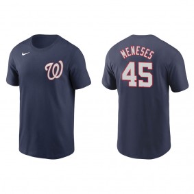 Men's Joey Meneses Washington Nationals Navy Name & Number T-Shirt