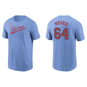 Men's Jose Miranda Minnesota Twins Light Blue Name & Number T-Shirt