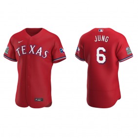 Men's Josh Jung Texas Rangers Scarlet Authentic Alternate Jersey