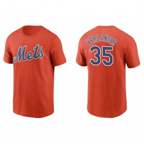 Men's New York Mets Justin Verlander Orange Name & Number T-Shirt
