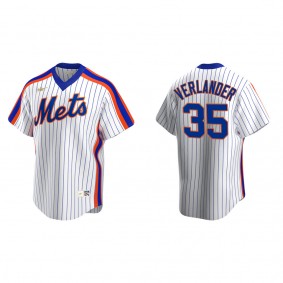 Men's New York Mets Justin Verlander White Cooperstown Collection Home Jersey