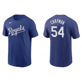 Men's Aroldis Chapman Kansas City Royals Royal Name & Number T-Shirt