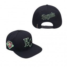 Men's Kansas City Royals Pro Standard Black Cooperstown Collection Neon Prism Snapback Hat