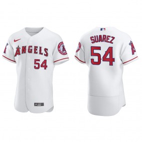 Men's Jose Suarez Los Angeles Angels White Authentic Home Jersey