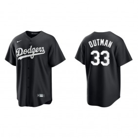 Men's James Outman Los Angeles Dodgers Black White Replica Official Jersey