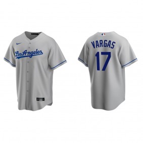 Men's Miguel Vargas Los Angeles Dodgers Gray Replica Road Jersey