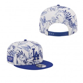 Men's Los Angeles Dodgers White Royal Spring Training Bird 9FIFTY Snapback Adjustable Hat