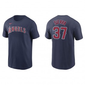 Men's Los Angeles Angels Magneuris Sierra Navy Name & Number T-Shirt