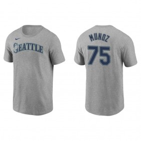 Men's Andres Munoz Seattle Mariners Gray Name & Number T-Shirt