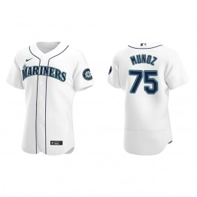 Men's Andres Munoz Seattle Mariners White Authentic Home Jersey