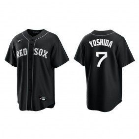 Men's Masataka Yoshida Boston Red Sox Black White Replica Official Jersey