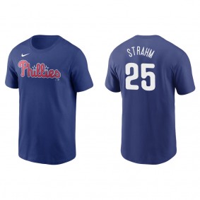 Men's Philadelphia Phillies Matthew Strahm Royal Name & Number T-Shirt