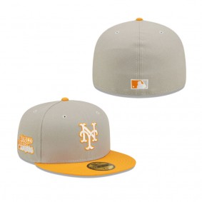 Men's New York Mets Gray Orange 1986 World Series Cooperstown Collection Undervisor 59FIFTY Fitted Hat
