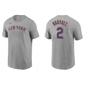 Men's Omar Narvaez New York Mets Gray Name & Number T-Shirt