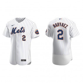 Men's Omar Narvaez New York Mets White Authentic Home Jersey