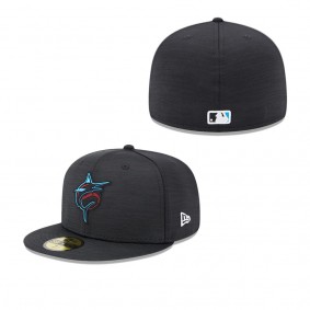 Men's Miami Marlins Black 2023 Clubhouse 59FIFTY Fitted Hat