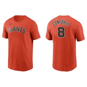 Men's Michael Conforto San Francisco Giants Orange Name & Number T-Shirt