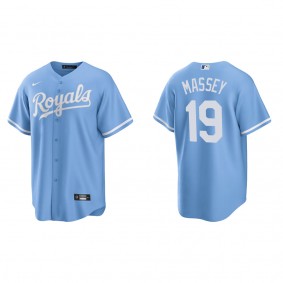 Men's Michael Massey Kansas City Royals Blue Replica Alternate Jersey