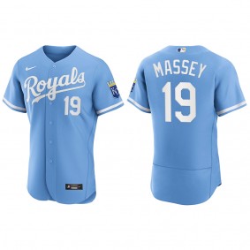Men's Michael Massey Kansas City Royals Powder Blue Authentic Jersey