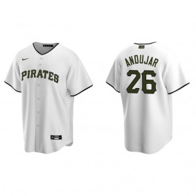 Men's Pittsburgh Pirates Miguel Andujar White Replica Alternate Jersey